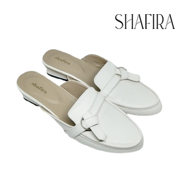 SHAFIRASTORE - Sandal Bustong Flat Wanita Sol Karet Sandal Bustong Wanita Terbaru Putih