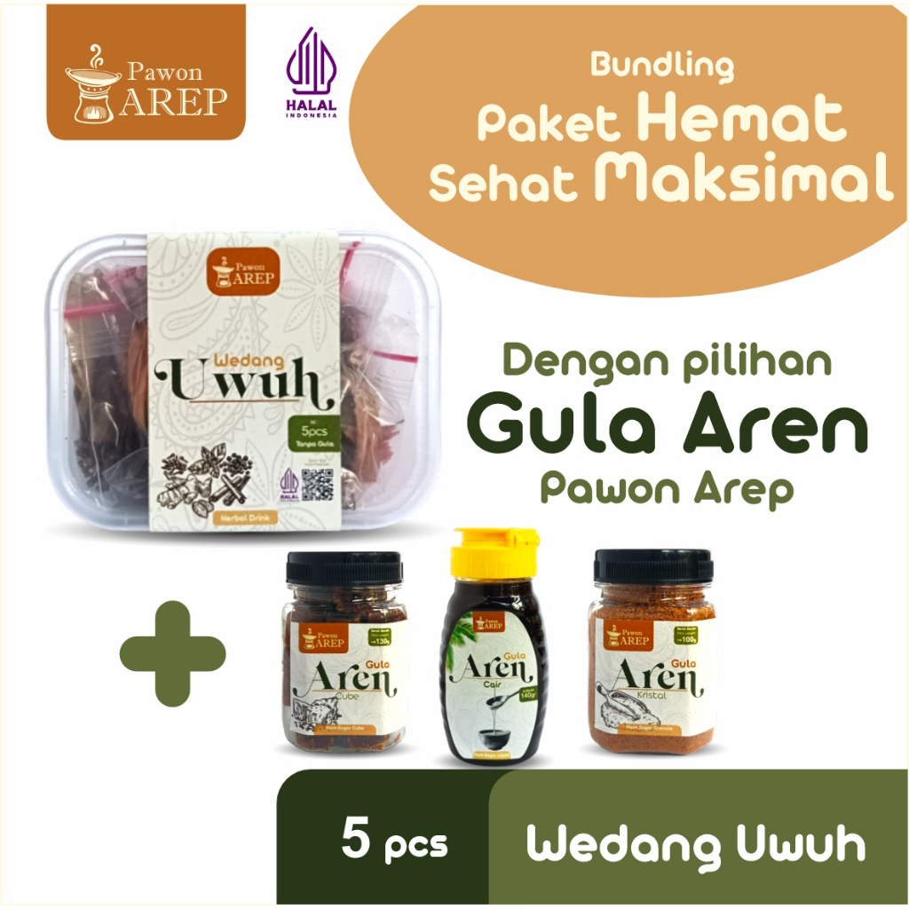 

Wedang Uwuh Kering Isi 5 Sachet – Minuman Rempah Tradisional + Pilihan Bundling Gula Aren