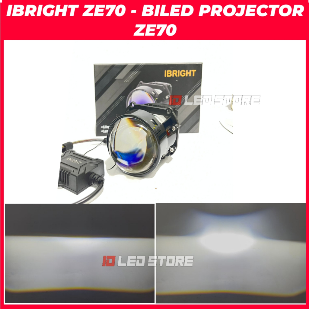IBRIGHT ZE70 Biled Projector 2.5 Inch Biled Ibright 60 Watt Original Garansi 1 tahun
