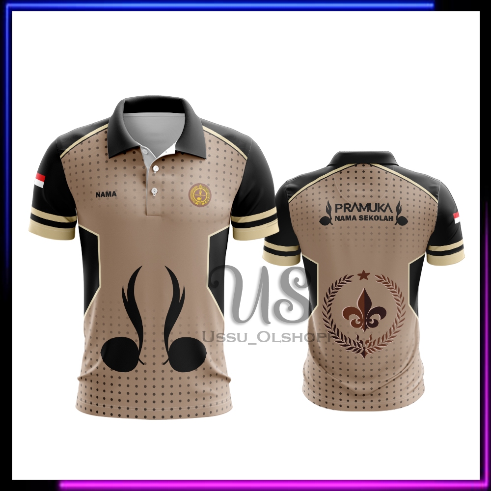 Baju Pramuka / Kaos Pramuka Pria / Baju Seragam Pramuka / Kaos Polo Pramuka Pembina Bisa Pake Nama