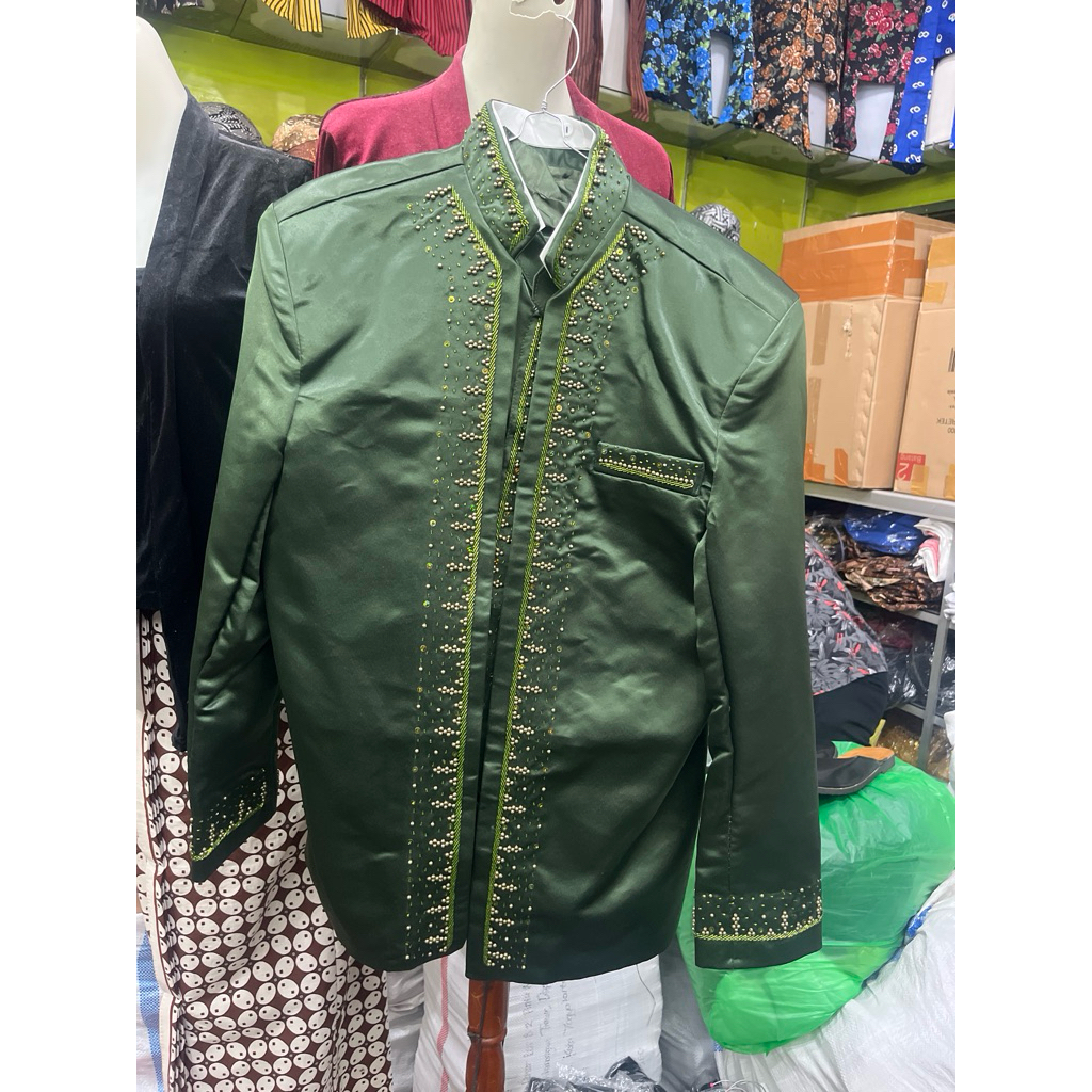 baju pengantin muslim payet | basofi hijau botol | basofi manten | basofi pengantin | basofi sunda |