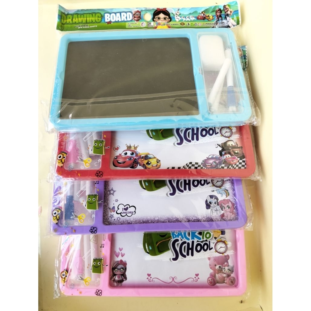 

Papan Tulis Edukasi Anak 2 in 1 – Drawing Board (White board & Blackboard)