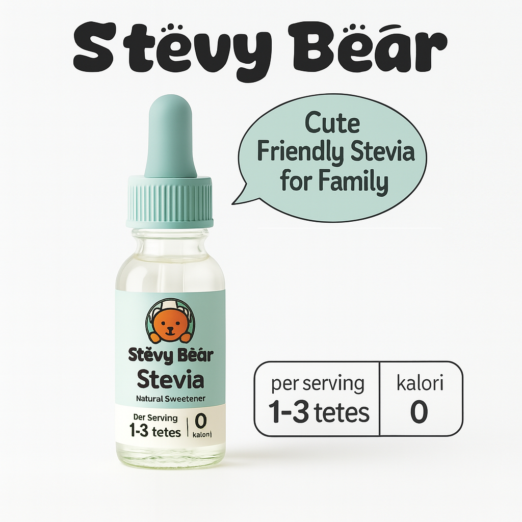 

Stevy Bear Stevia Natural Sweetener - 15mL - Pemanis Alami Stevia - Pengganti Gula 0 Kalori - Diet Diabetes