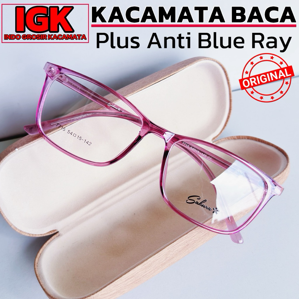 Kacamata Baca wanita Plus Anti Radiasi Blue Ray +0.25 S/+400