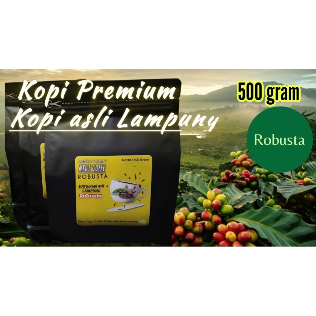 

Kopi Bubuk Robusta Asli Lampung Kemasan 500Gram