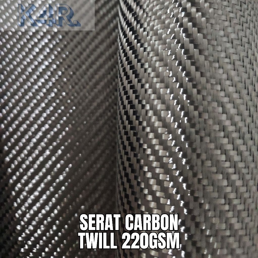 Serat Carbon Twill 3K 220gsm Serat Carbon Asli