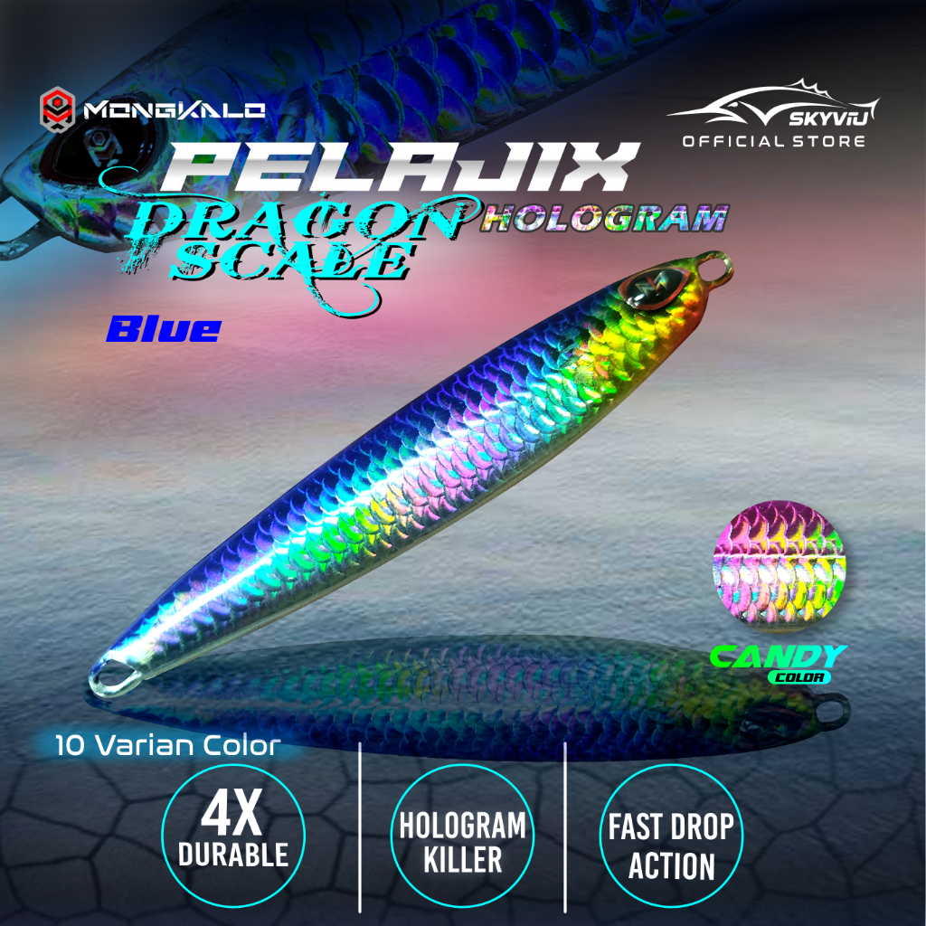 Mongkalo Pelajix Sisik-Kecil noGID noMotif Candy 10 Biru