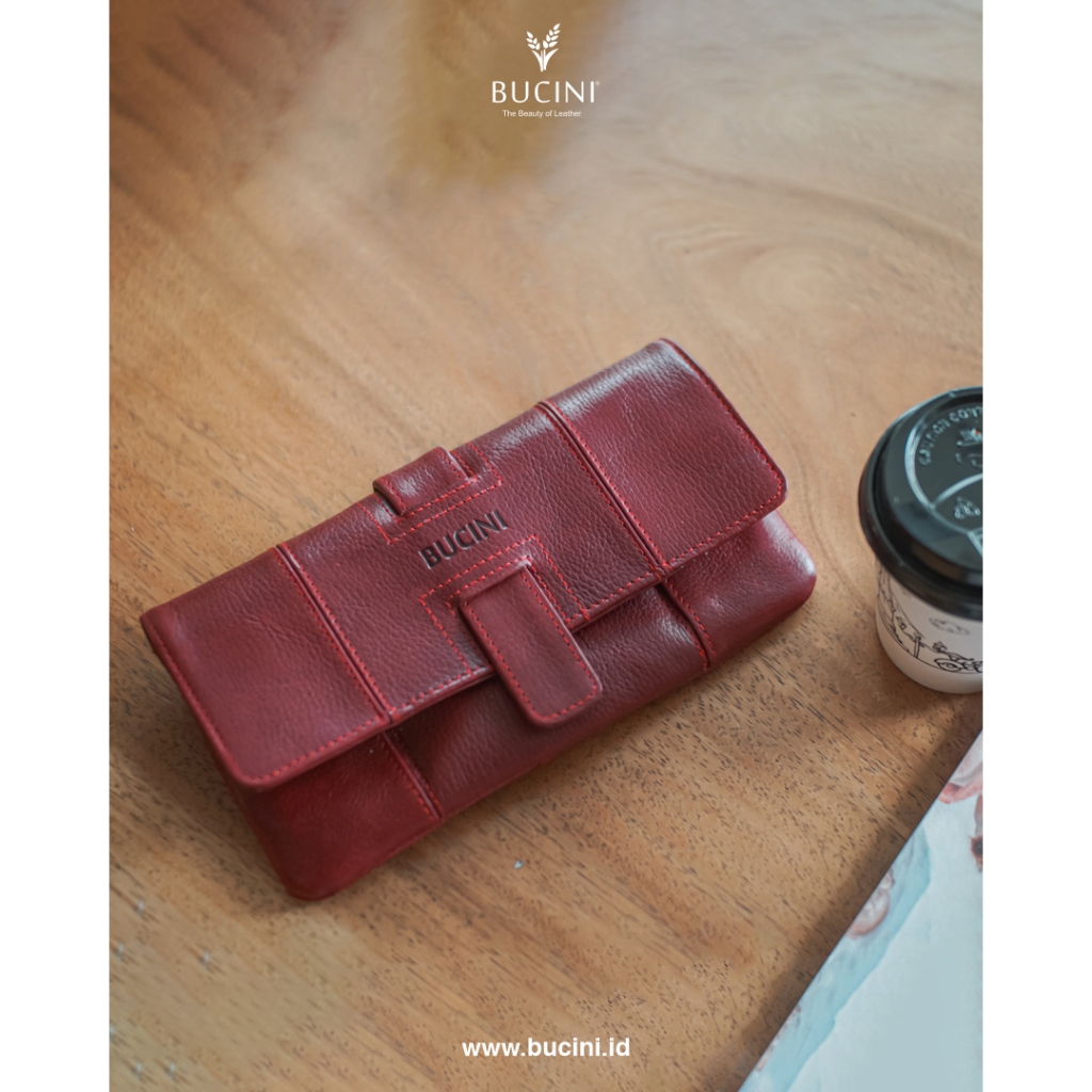 Leather Wallet I Dompet Panjang Kulit Wanita BUCINI Yola Multifungsi
