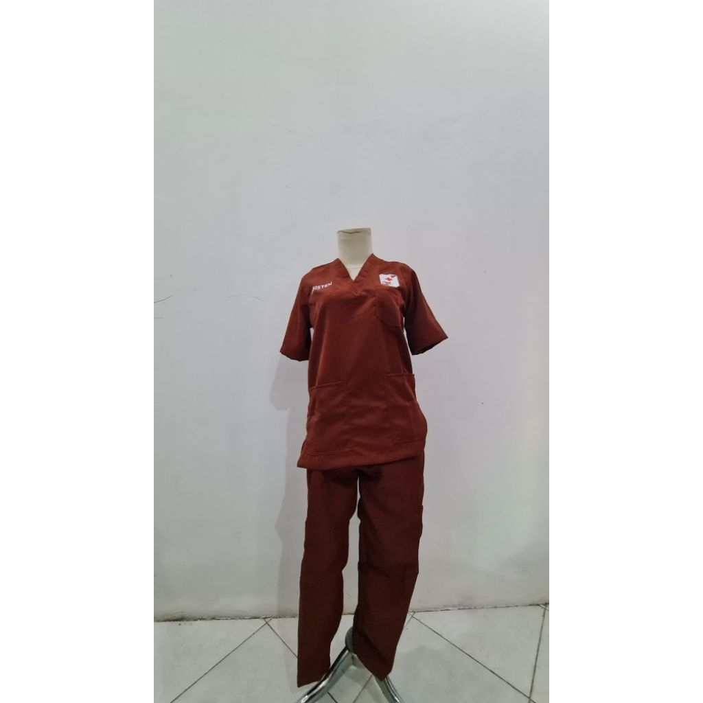 Baju dokter dan perawat hewan bahan sun woos