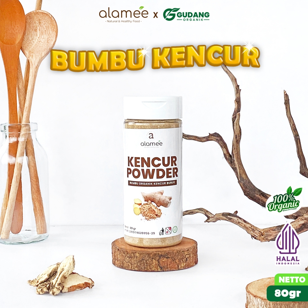 

alamee bumbu organik kencur tabur dengan aroma segar dan rasa khas yang memperkaya rasa masakan