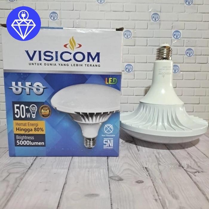 Lampu LED UFO 50 WATT  SUPER TERANG VISICOM putih Led Visicom 50W putih super terang lampu led bulb 