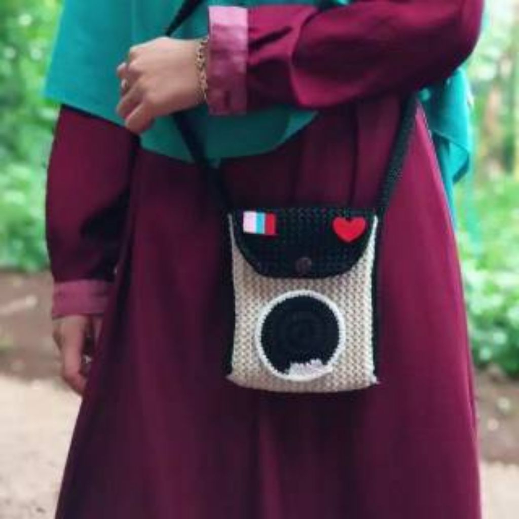 Tas Selempang Wanita /tas rajut/tas hp model kamera murah/Tas kekinian 2022