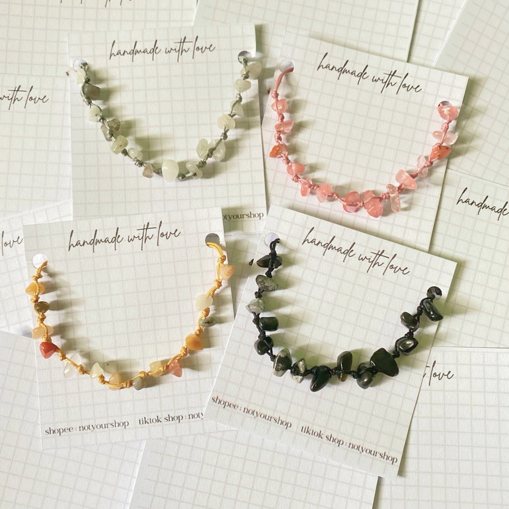 Gelang Batu / Gelang Batu Aesthetic / Gelang Tali Serut / Gelang Aesthetic / Gelang Korea