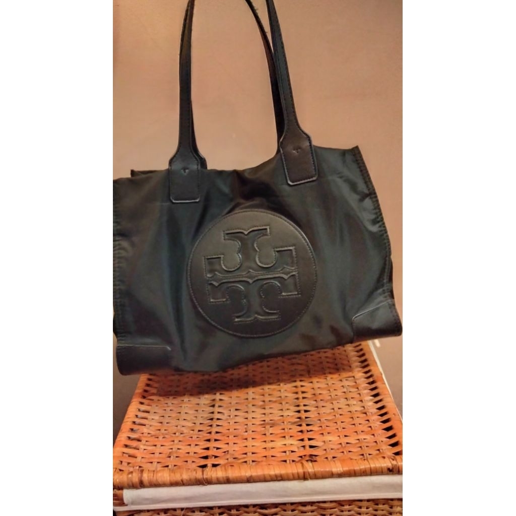 tote bag hitam nylon PRELOVED