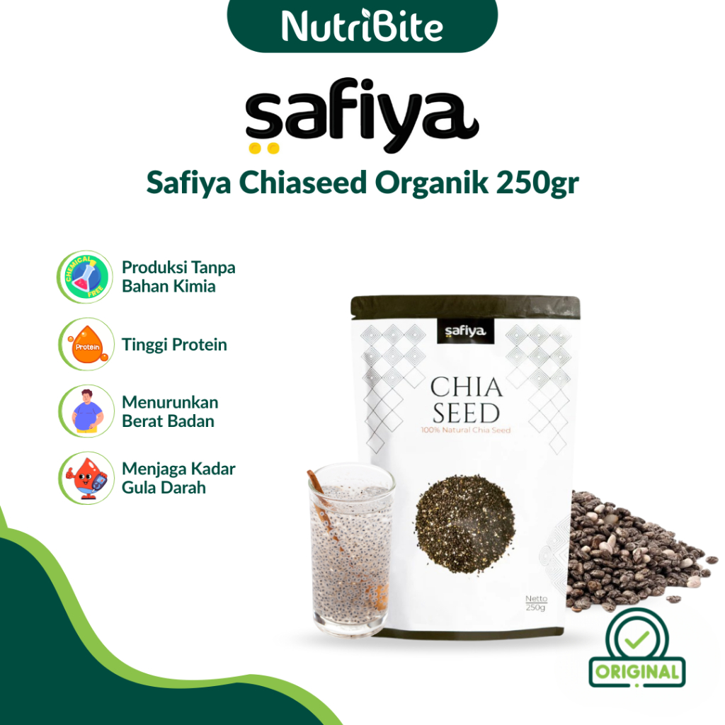

Safiya Chiaseed Organik 250 Gram Chia Seed Detox Premium