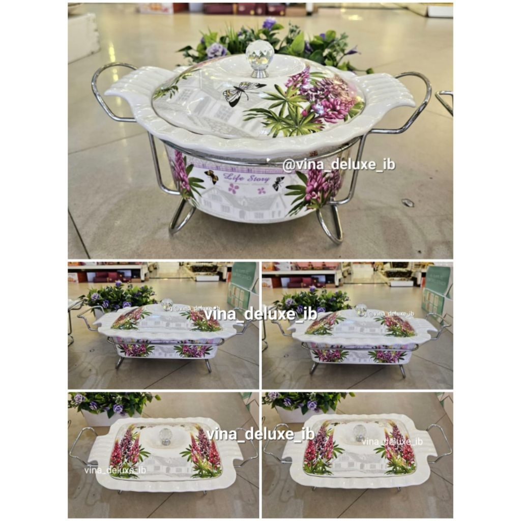 Prasmanan Keramik Fiorenza Set Lavender 4+1