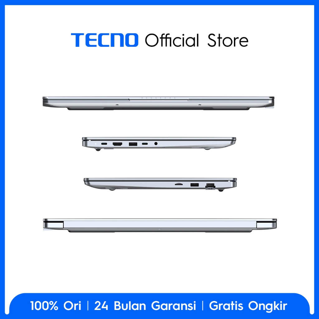 TECNO MEGABOOK K15S – 8+512GB, AMD Ryzen 5 – 7430U Processor, 70Wh Battery up to 17.5hours, 65Watt GaN Fast Charging, 15.6inch , Garansi 24 Bulan - Gambar 4