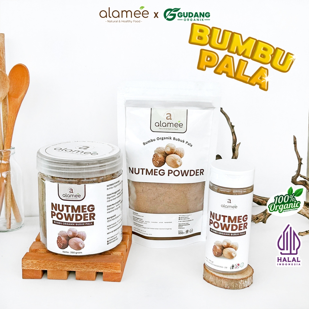 

alamee bumbu organik pala tanpa bahan tambahan menyajikan aroma khas dan meningkatkan cita rasa