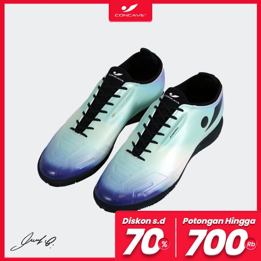 M10 Ozil Halo Futsal - Gradient - Sepatu Futsal Original 100% Concave id Official Warna Gradasi Ungu