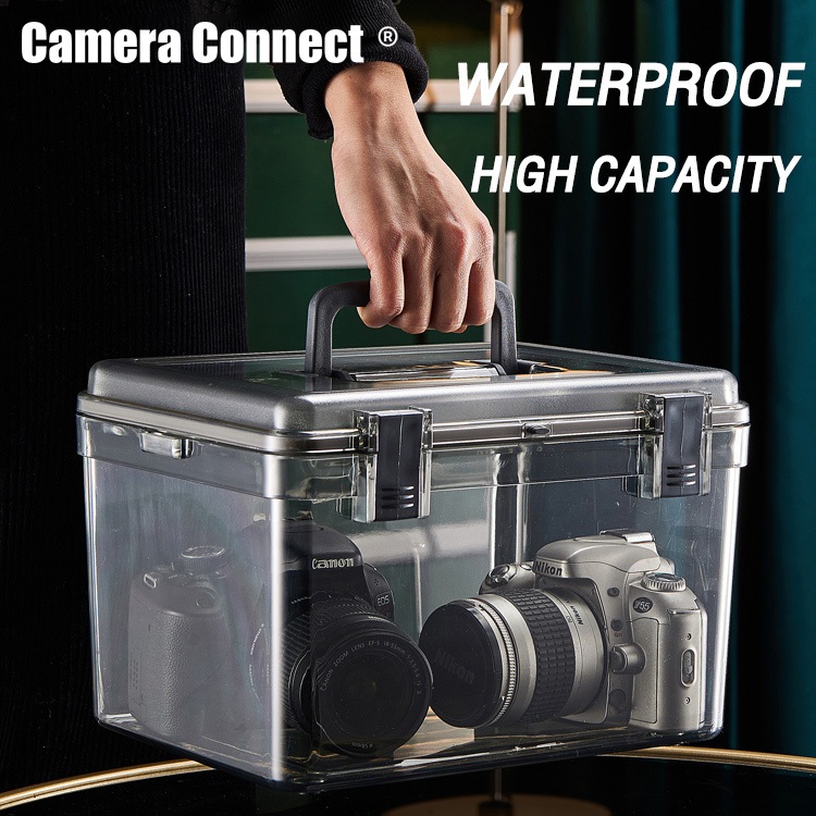 Kotak Tahan Lembab Kamera Digital Dry Box Kamera 3 in 1 Set Free Silica Gel dan higrometer kualitas 