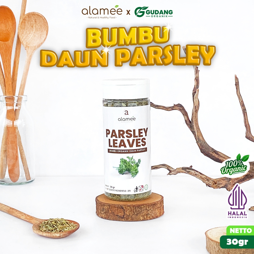 

alamee bumbu organik parsley tabur menawarkan warna cerah dan meningkatkan cita rasa penambah rasa