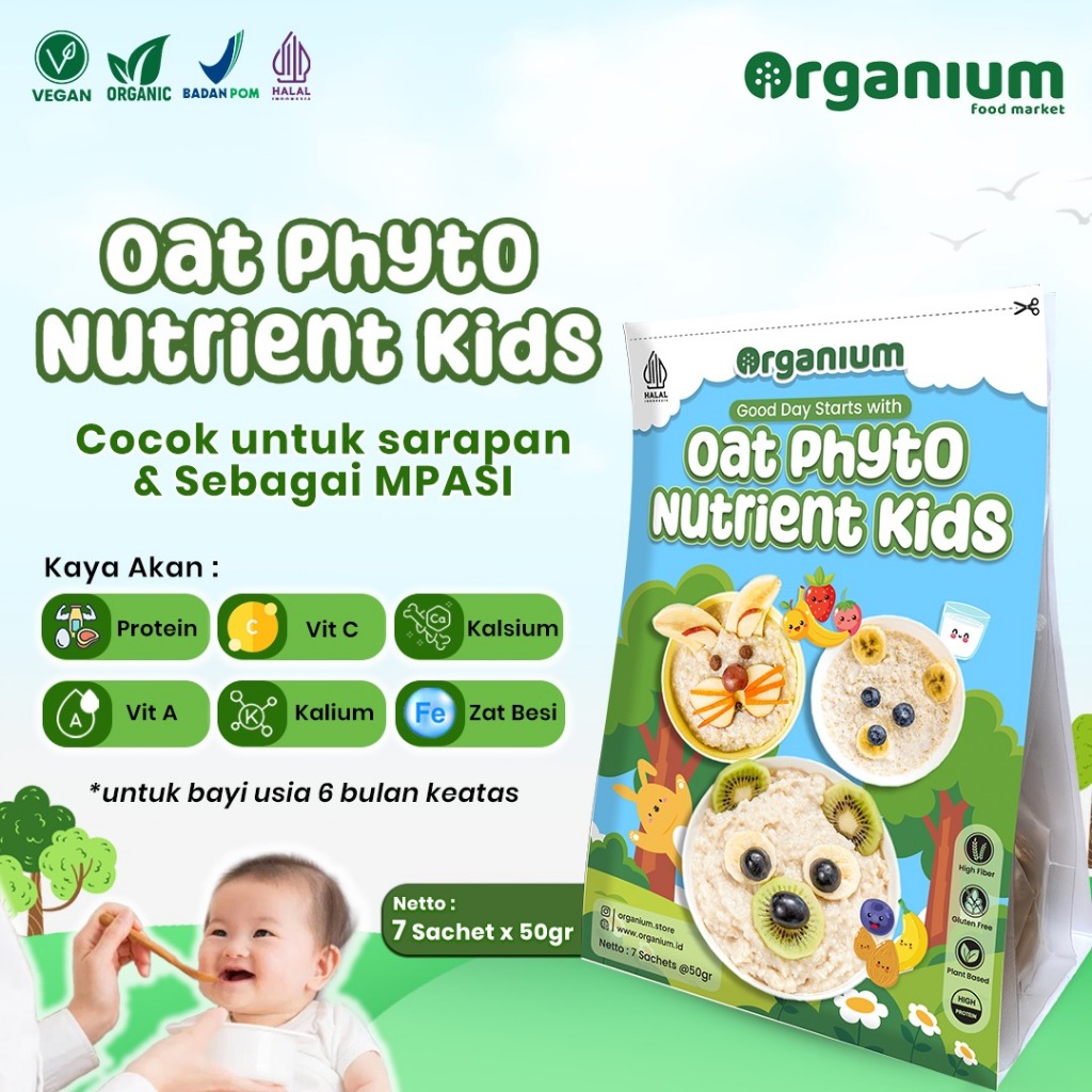 

Organium Oat Phyto Nutrients Kids Sereal Gandum 7 Sachet x 50gr