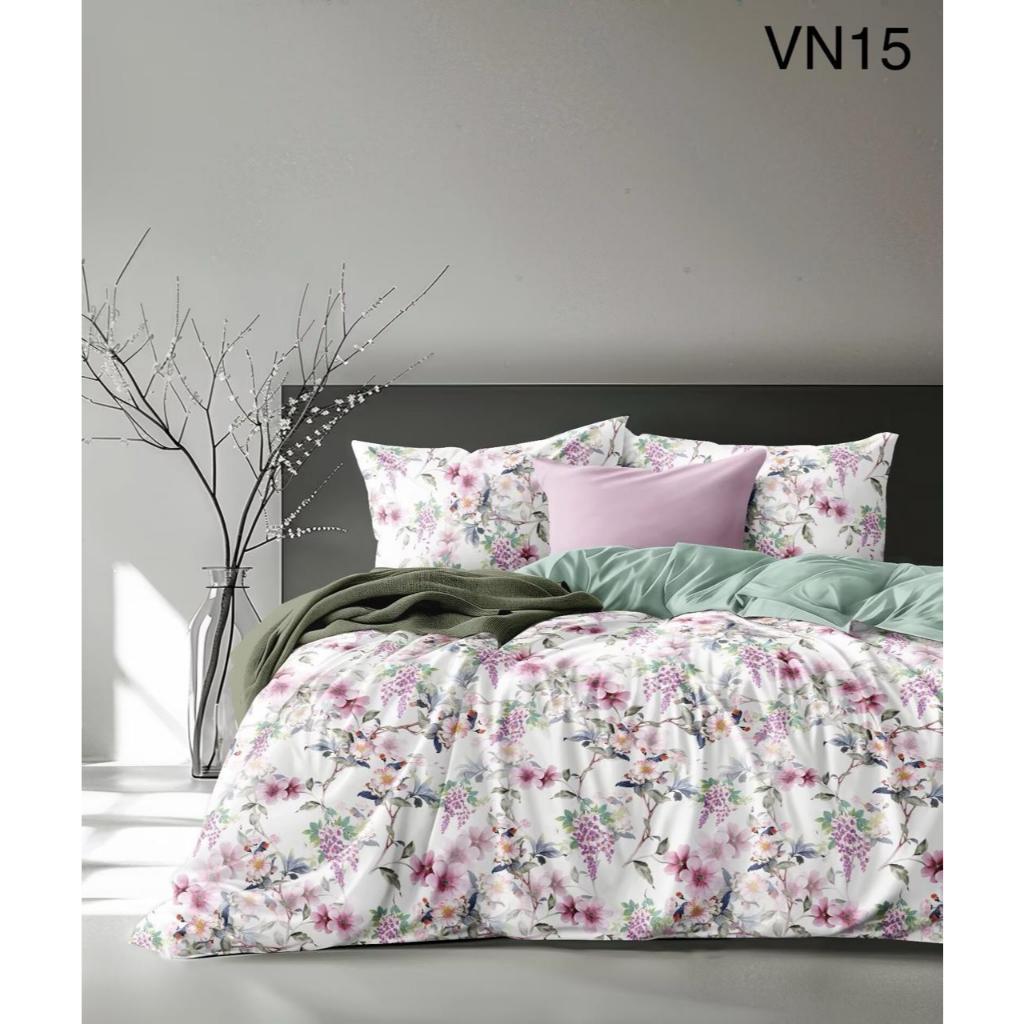 Bed Cover Set Sutra Tencel 100s/ bamboo Motif Organik (FRER KARET ANTI GESER)
