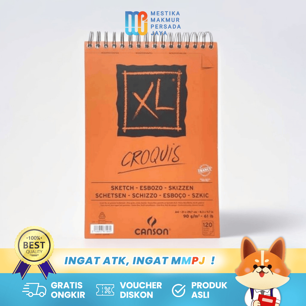 

Canson Sketchbook XL A4 Sketch Pad 90gsm 120 Sheets – Kertas Gambar Serbaguna 200787103
