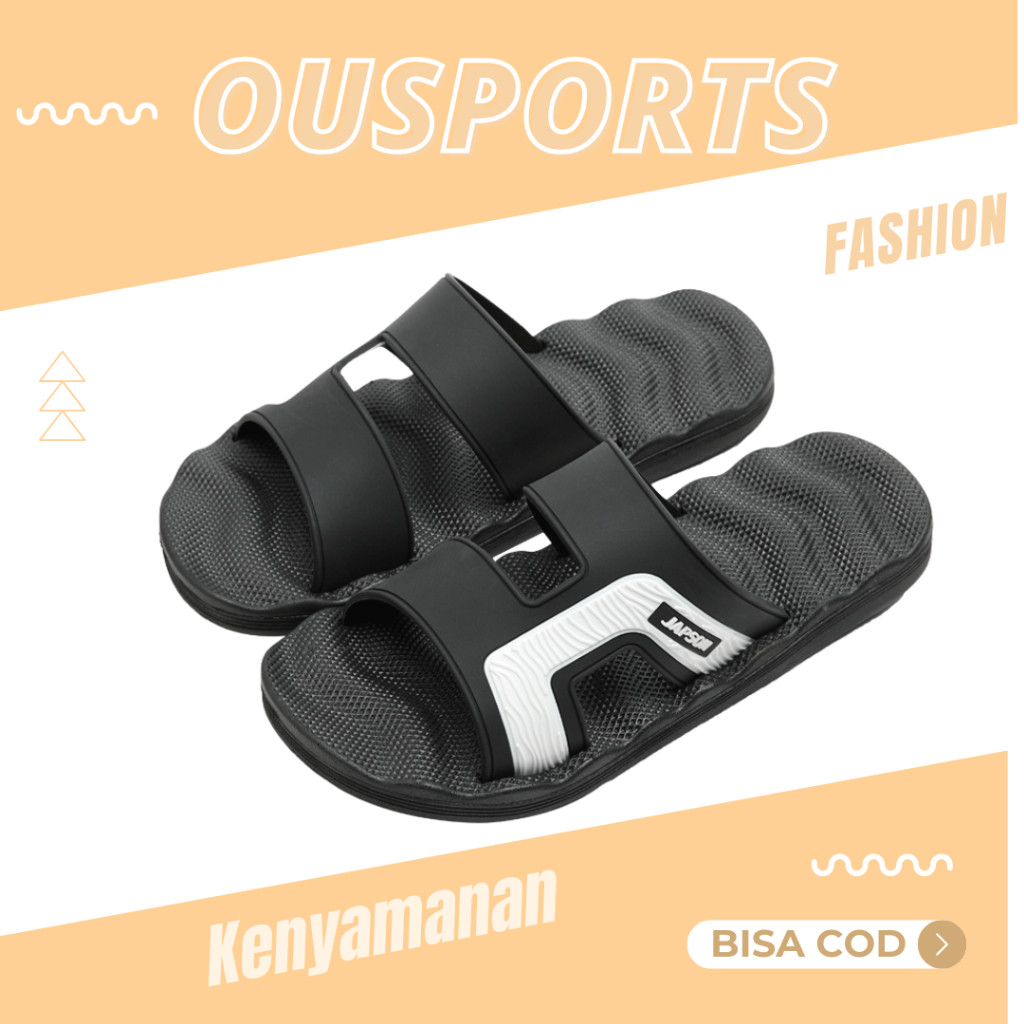 OUSPORTS Sandal Kesehatan Pria Sandal Pantai Anti Slip Untuk Sol Empuk Sandal Cowok Trendi