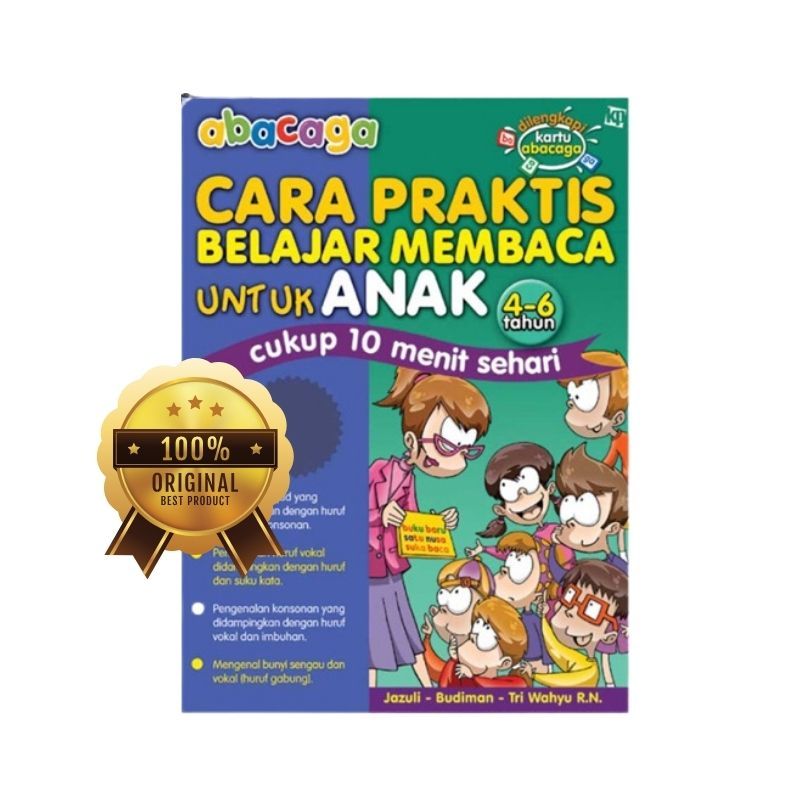 Original Abacaga Buku Bacaan Cara Praktis Belajar Membaca Anak