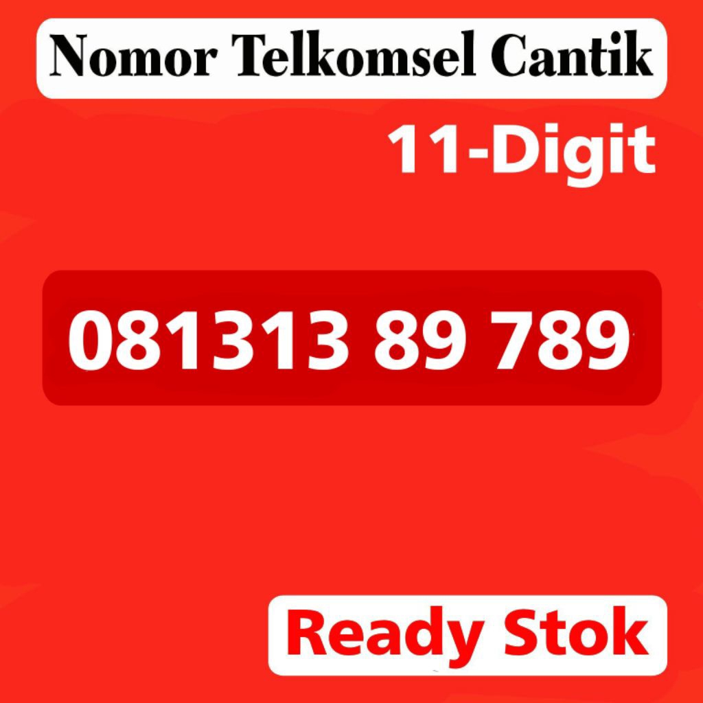 Kartu Perdana Simpati Nomor Cantik Telkomsel 5G 11 Digit Murah 89 789