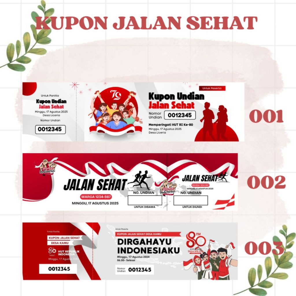 KUPON UNDIAN/ DOORPRIZE  CUSTOM