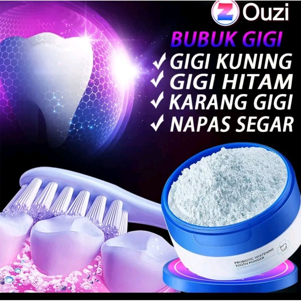 OUZI - BPOM hapus gigi kuning pergi pasta gigi bubuk gigi hitam plak gigi karang gigi nafas segar gi