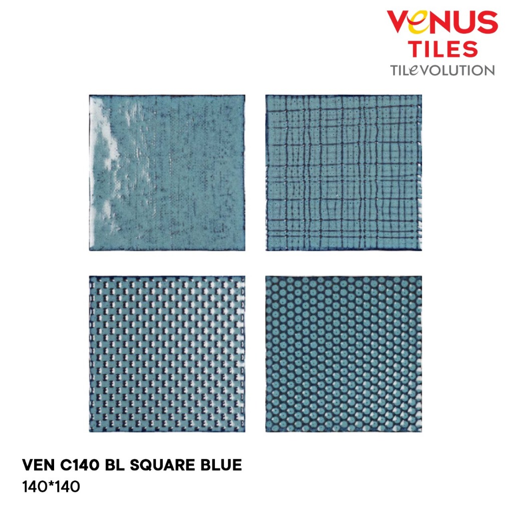 Venus Tiles - Keramik Dinding Interior BL Square Blue 140x140