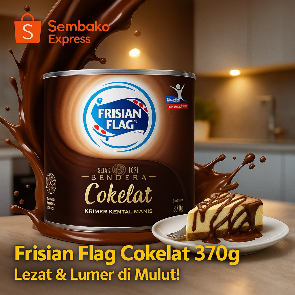 

Frisian Flag Cokelat Kaleng 370g – Susu Kental Manis Cokelat Lezat & Bergizi