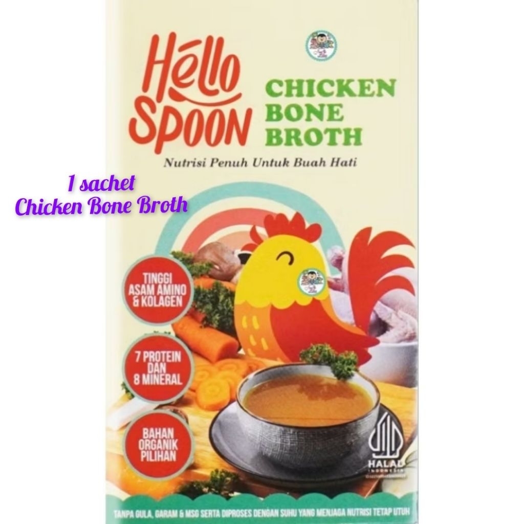 

Forcysn -Hello Spoon / 1 Sachet - Chicken Bone Broth / Beef Bone Broth Penambah Nafsu Makan Anak