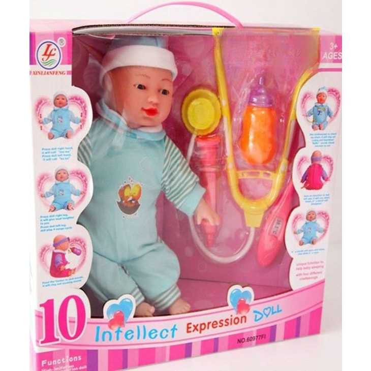 KIDZOONAA - Mainan Boneka anak BAYI LUCU Boneka NANGIS GERAK 10 FUNGSI Boneka NYANYI SEPERTI BAYI (6