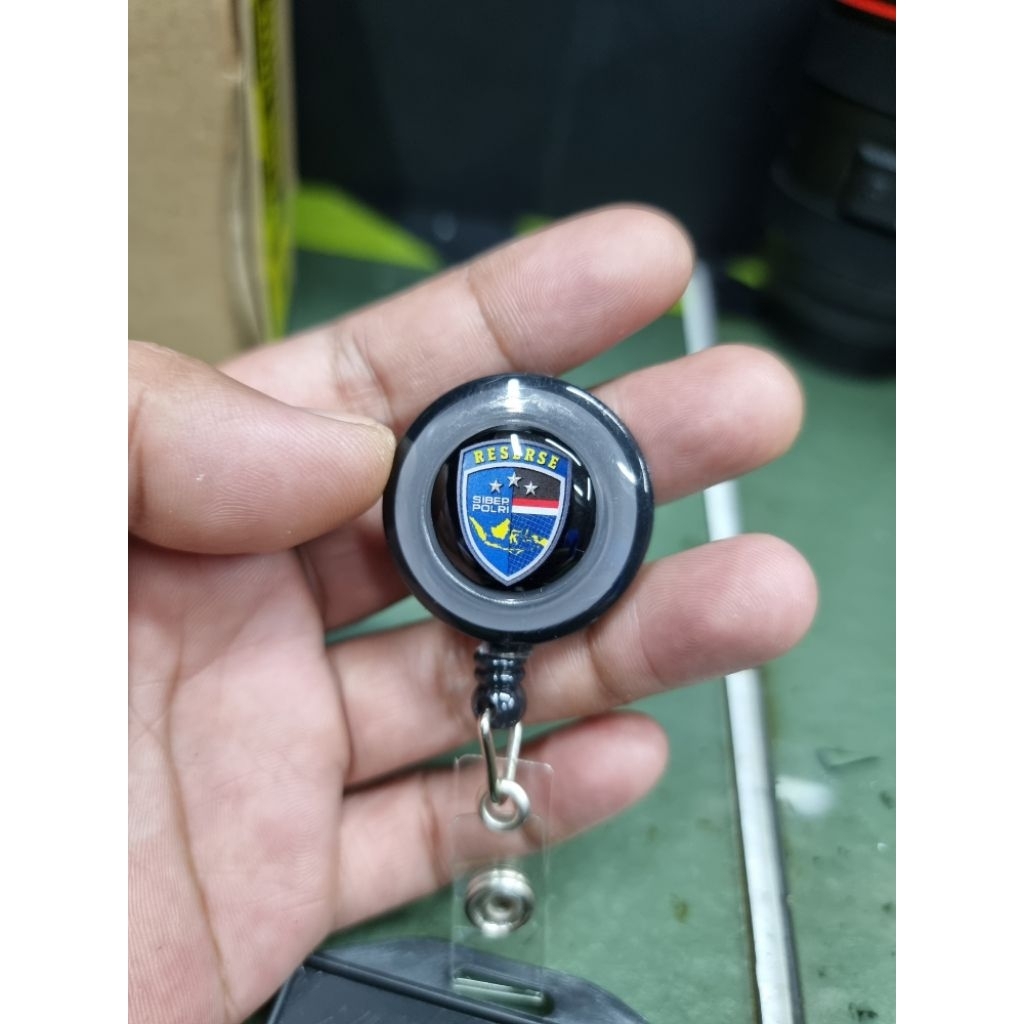 

YOYO id name tag logo SIBER POLRI baru plus cover 2 sisi