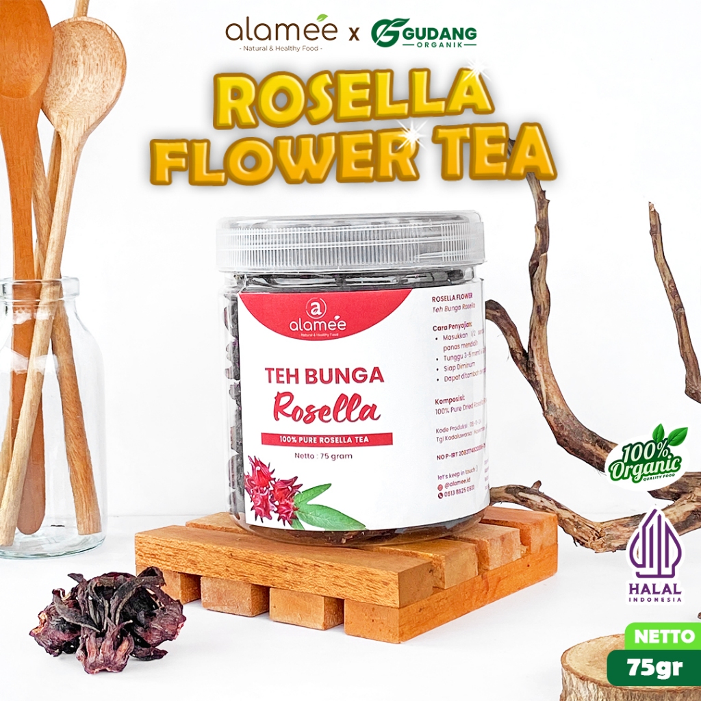 

alamee toples teh bunga rosella menawarkan kesegaran alami dan rasa yang menyenangkan herbal alami