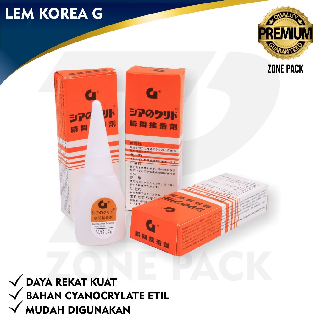 

[TERMURAH 3 PCS] Lem Korea Merk G Original I / Super Glue | Lem Tetes I Lem Perekat Serbaguna I Power Glue
