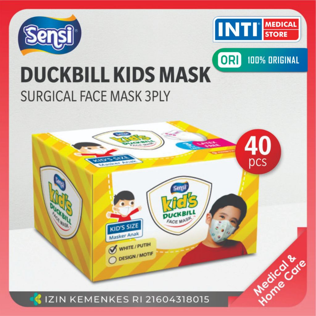 Sensi | Masker Anak Sensi Duckbill 3 Ply | Masker Sensi | Masker Medis