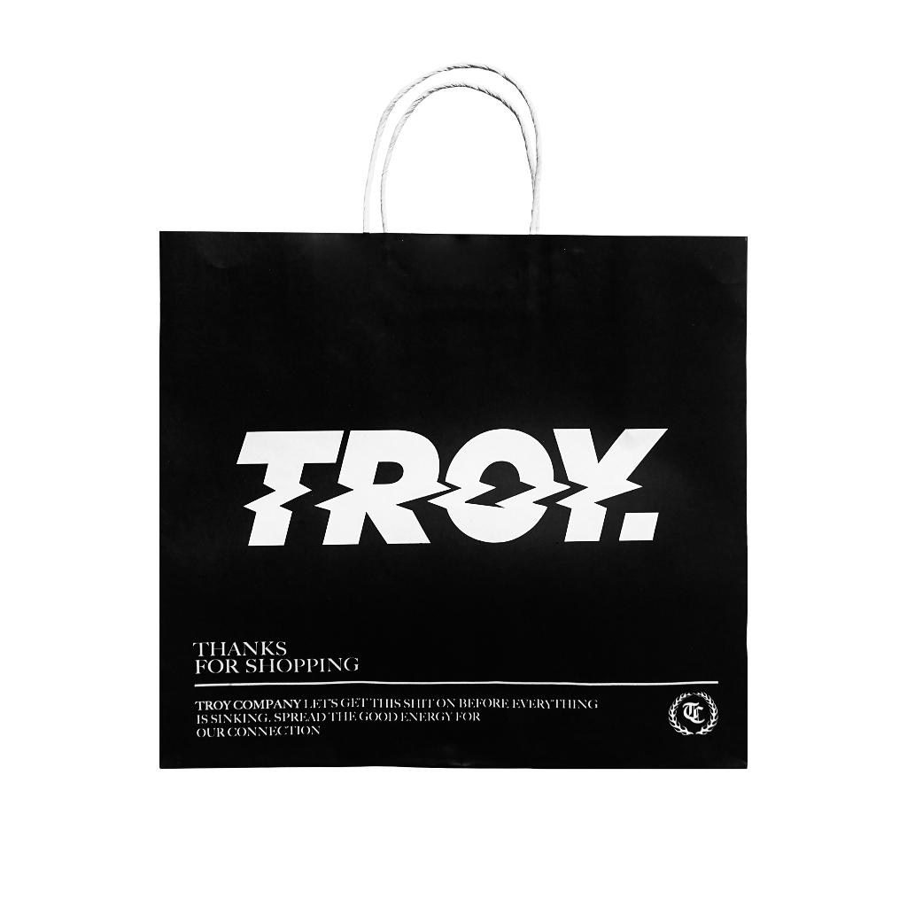 Troy Company Paper Bag Gift Bag Black - Tas Hadiah Tas Souvenir Hitam PBG 3184