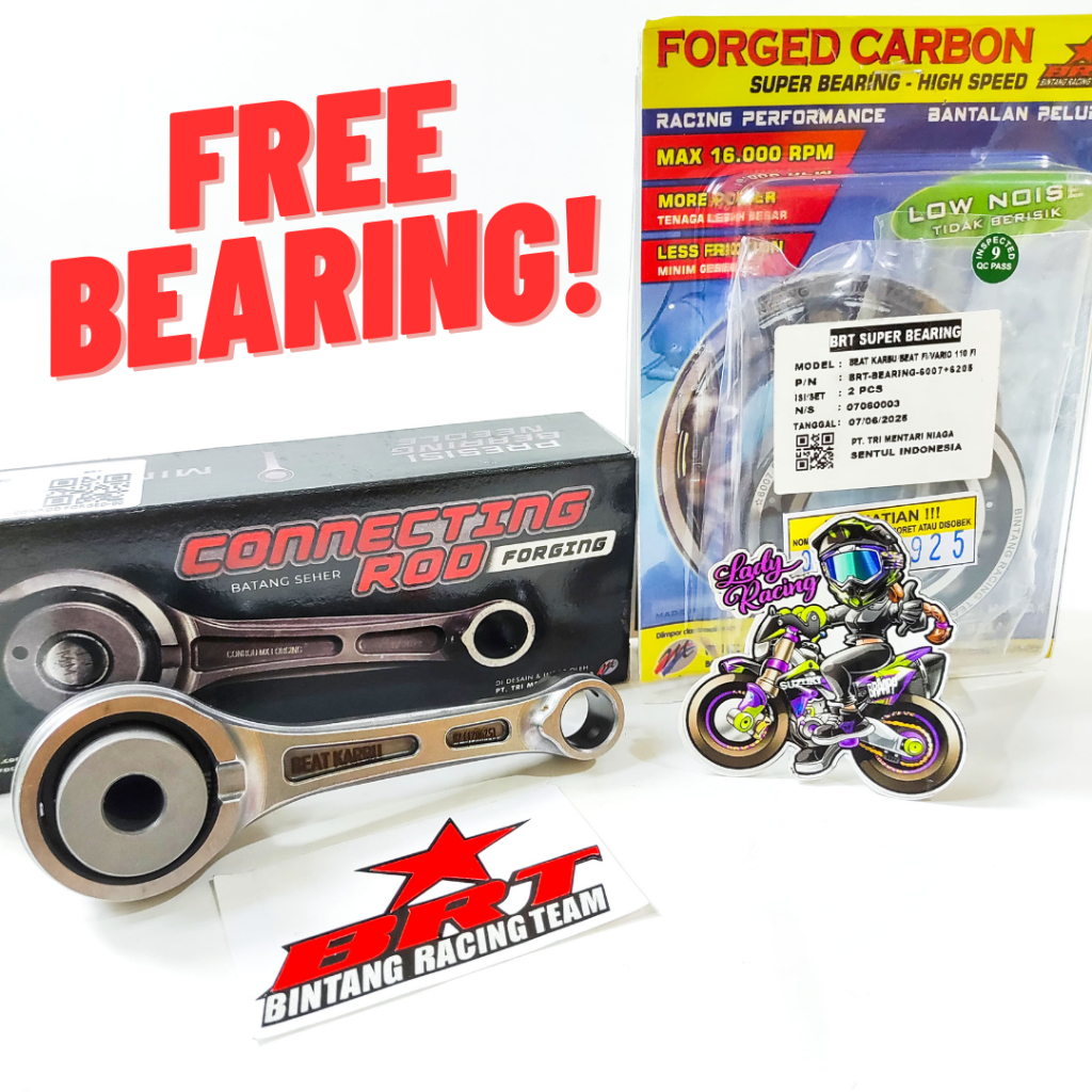 STANG SEHER CONROD FORGED FORGING CNC BRT BEAT SCOOPY SPACY FI ESP KARBU KARBURATOR