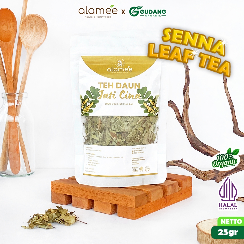

alamee kemasan 25 gram teh bunga senna menawarkan aroma segar dan rasa alami dari daun bunga pilihan