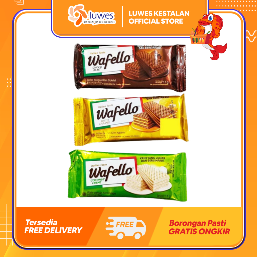 

Wafello Wafer Coklat 114gr All Varian Wafer Coklat Enak & Lezat