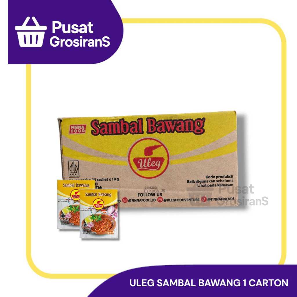 

Sambel Uleg Finna Sambal Bawang 1 Karton isi 10 pack x 10 pcs