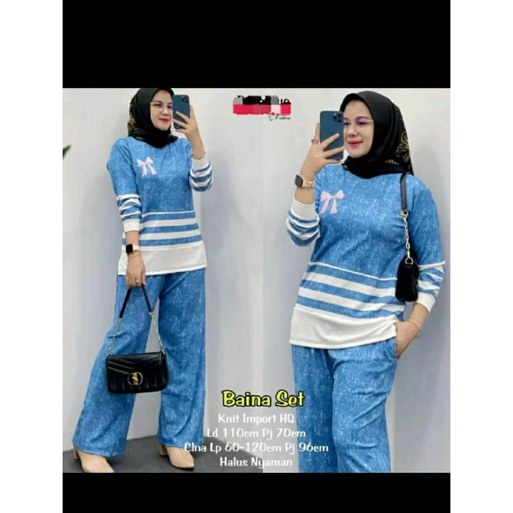 setelan knit halus ld 115 nyaman dipakai