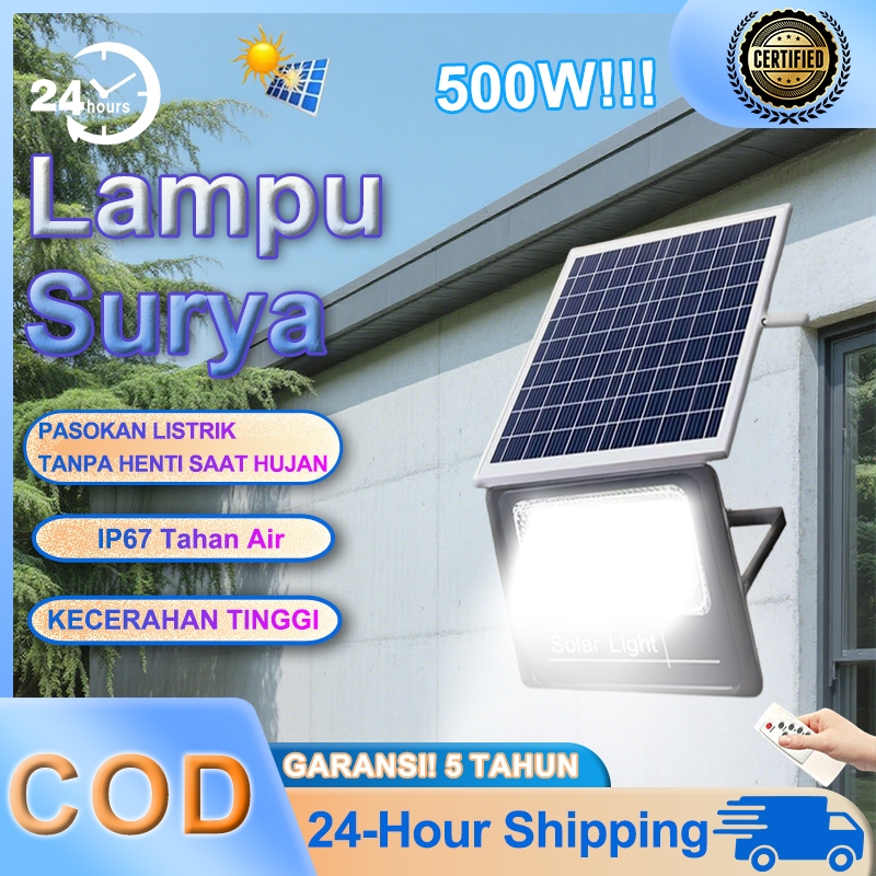 COD  Solar Light LAMPU SOROT SOLAR CELL / LAMPU LED TENAGA MATAHARI / LAMPU PANEL SURYA / LAMPU TEMB