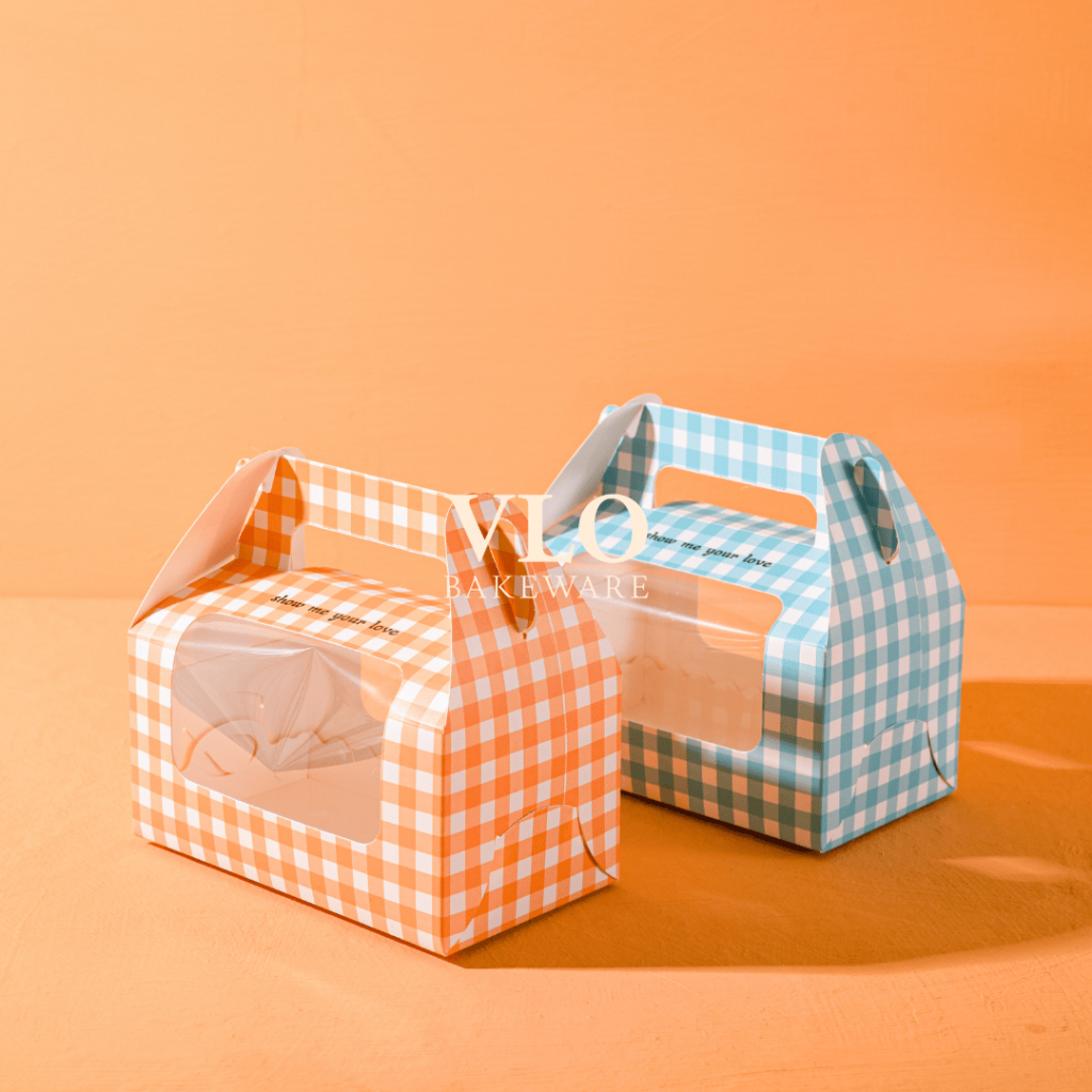 

[1 SET ISI 10 PCS] Gable box hampers ulang tahun hampers 16 cm | kotak kue transparan premium