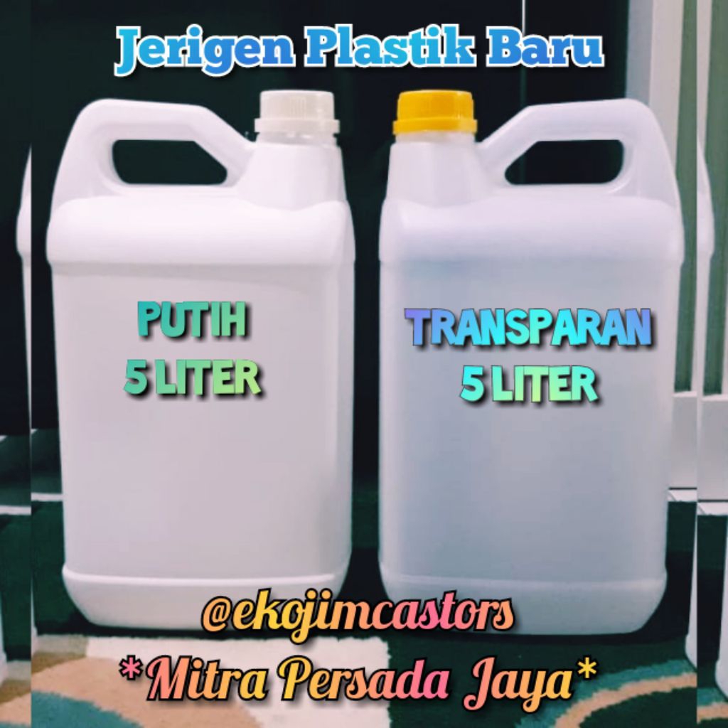 Jerigen Plastik Baru 5 Liter Putih Susu